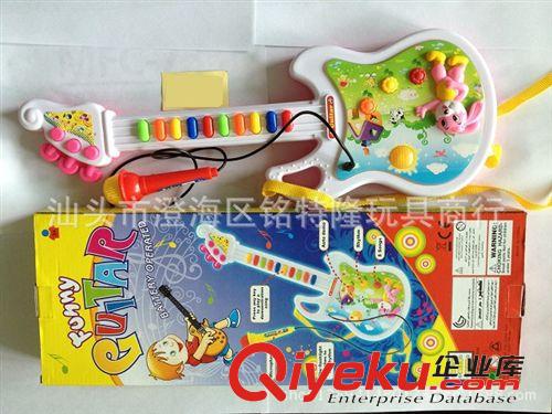 樂器類玩具 音樂燈光吉他帶麥克風 電子吉它 兒童樂器玩具益智動手 互動玩具