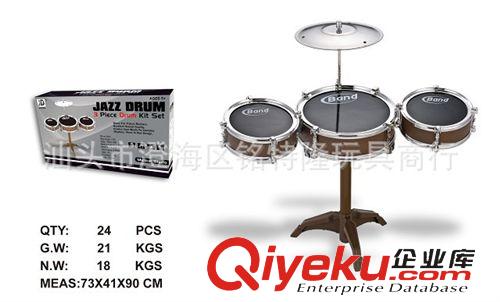 樂器類玩具 供應兒童聲樂玩具 仿真套裝爵士鼓 體質(zhì)架子鼓 10件套 超大 質(zhì)好原始圖片2