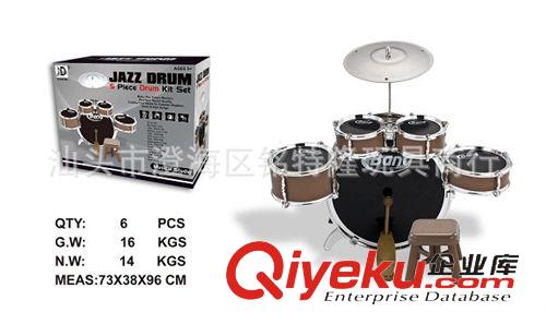 樂器類玩具 供應兒童聲樂玩具 仿真套裝爵士鼓 體質(zhì)架子鼓 10件套 超大 質(zhì)好原始圖片3