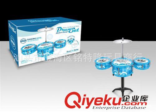 樂器類玩具 廣告 禮品 cdj塑料爵士鼓 半實色爵士鼓藍色 兒童音樂手敲鼓原始圖片3