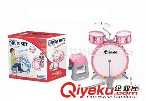 樂器類玩具 廣告 禮品 cdj塑料爵士鼓 半實色爵士鼓藍色 兒童音樂手敲鼓