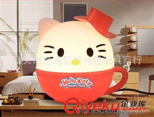 精品系列 新款卡通快到杯里來KT貓臺燈 創意可愛小夜燈 贈品禮品{sx}原始圖片2