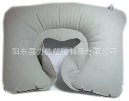 一.家居旅游用品 銷售植絨充氣枕U型枕充氣枕頭旅行枕l旅游三件套原始圖片3