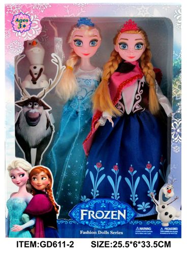 芭比娃娃 frozen 11寸6關節冰雪奇緣大冒險elsa Anna 發聲雪人 芭比娃娃原始圖片2