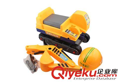 過家家 超大號兒童挖掘機 室外滑行學步車挖土機可坐可騎原始圖片3
