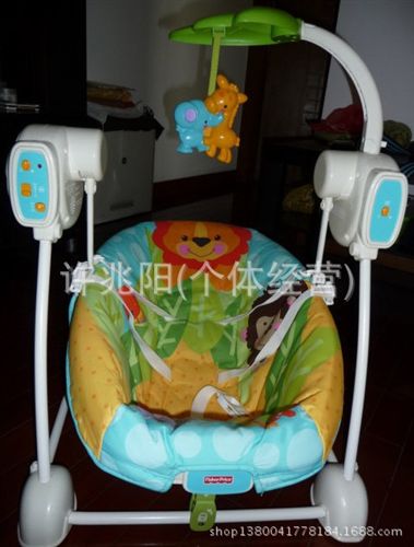 跳跳椅 費雪V7464同款嬰兒安撫電動搖椅搖籃秋千 帶音樂燈光震動功能