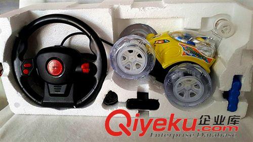 遙控玩具 廠家直銷方向盤重力感應充電遙控特技車 閃光音樂玩具原始圖片2