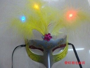 面具 熱銷萬圣節面具兒童成人舞臺表演裝扮蝴蝶絨毛半臉公主面具tj原始圖片3