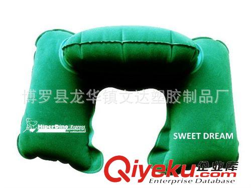 充氣枕頭 供應旅行吹氣子母枕頭 廣告促銷禮品充氣枕 植絨PVC充氣子母枕頭原始圖片3