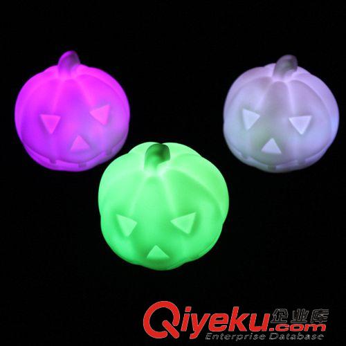 小夜燈 七彩南瓜小夜燈 LED七彩小夜燈搞怪南瓜燈 萬圣節(jié)鬼節(jié)南瓜燈