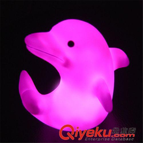小夜燈 搪膠海豚小夜燈 七彩變色LED led小夜燈夜燈 新奇特產(chǎn)品批發(fā)