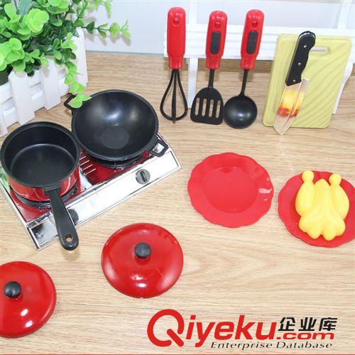 餐廚具玩具 321-65紅色餐具13件套裝 實惠仿真餐具寶寶過家家玩具 淘寶熱銷原始圖片2