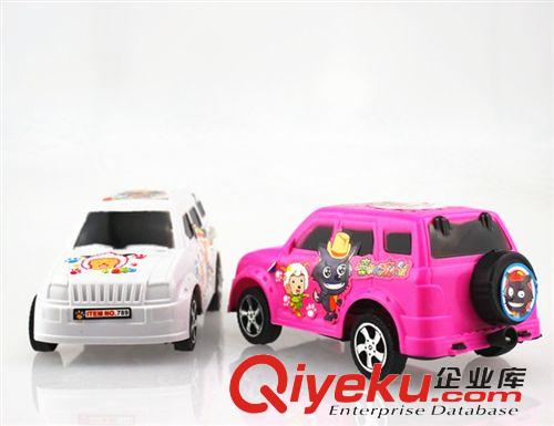 車模型 拉線喜羊羊小汽車 吉普車 男孩女孩都愛的小汽車 粉 白兩色混裝原始圖片3