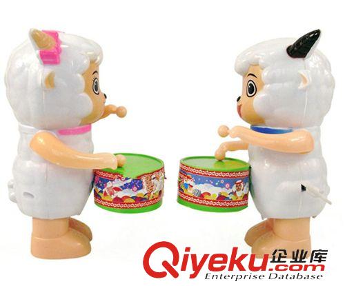 發條玩具 新款熱賣發條喜羊羊打鼓玩具 塑膠玩具 上鏈喜洋洋打鼓玩具批發原始圖片2