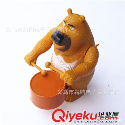 發(fā)條玩具 2014年新款 熊出沒打鼓玩具 發(fā)條玩具批發(fā) 新奇特地?cái)偀豳u玩原始圖片2