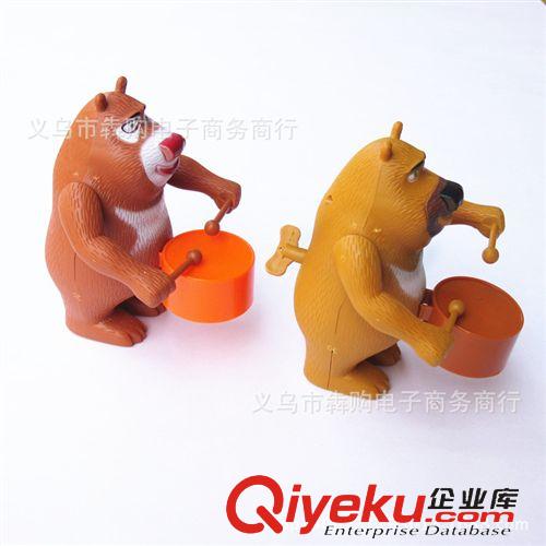 發(fā)條玩具 2014年新款 熊出沒打鼓玩具 發(fā)條玩具批發(fā) 新奇特地?cái)偀豳u玩原始圖片3