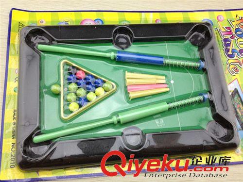 DIY、拼裝、拼砌玩具 小臺(tái)球桌玩具 卡裝臺(tái)球 兩枝球桿 兒童益智玩具 桌面玩具批發(fā)原始圖片2