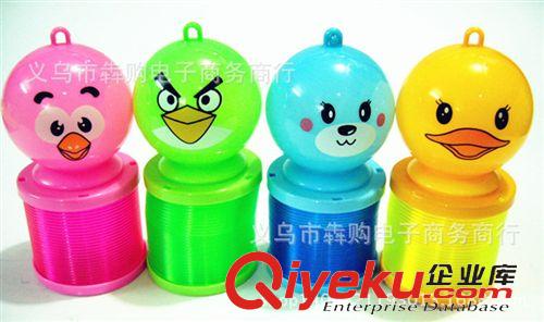 發光玩具 卡通兒童塑料手提led燈籠 彈簧燈籠 發光彩虹圈原始圖片2