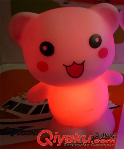 發光玩具 新款七彩開心熊小夜燈小熊七彩燈小熊小夜燈七彩燈原始圖片2