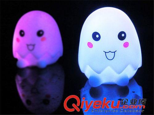 發光玩具 七彩蛋殼小夜燈 七彩鴨蛋殼燈 蛋殼小人燈 地攤熱賣原始圖片3