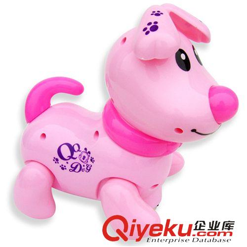 電子寵物 批發(fā)兒童玩具電動(dòng)音樂Q狗 多功能益智小寵物萬向輪機(jī)器狗電子狗原始圖片2