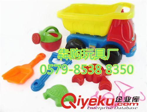 其他過家家玩具 兒童沙灘車套裝  斗可翻起  帶鏟子 水壺挖沙工具原始圖片2