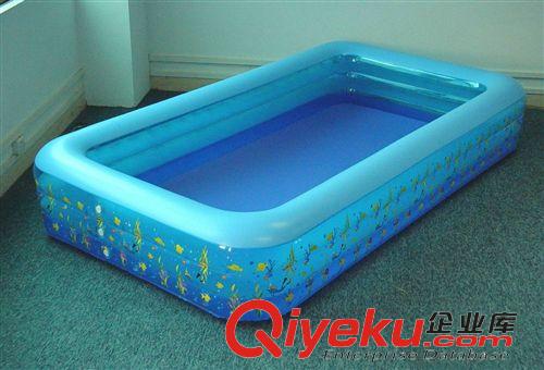 精品推薦 廠家定做 KB-120藍色長方形水池 多層超大充氣水池原始圖片2