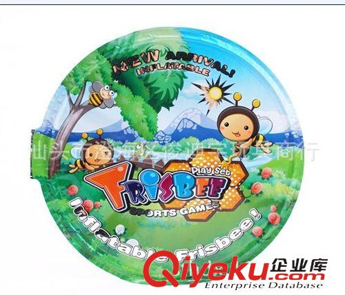 體育類玩具 新30CM充氣飛碟上市 {zh0}賣的PET材料充氣飛碟，兩種圖案3原始圖片2