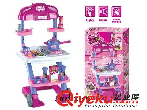 過家家玩具 燈光音樂廚具推車(Kitchen set)