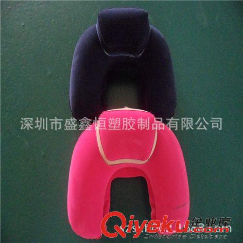 子母枕 廠家定做時尚新款PVC充氣植絨枕 PVC充氣子母枕 充氣頸枕原始圖片3