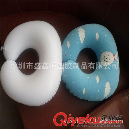 常規(guī)充氣枕 廠家供應(yīng)特種植絨充氣枕 u形頸枕 福利禮品 可定制廣告LOGO
