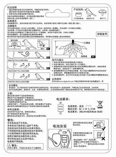 声控系列 Digibirds知音鸟配鸟笼架屋智能音乐电动鸟手机控制语音玩具批发