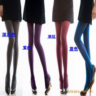 絲襪清倉 新zp促銷！ 性感50D天鵝絨彩色連褲襪 女士春秋顯st打底襪原始圖片2