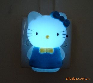 水晶插電小夜燈 新LED小夜燈 卡通k七彩小夜燈 插電禮品燈 小夜燈原始圖片2