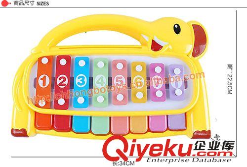 嬰、幼兒玩具 寶麗1204大象敲琴 8音階兒童音樂玩具 兒童樂器原始圖片3