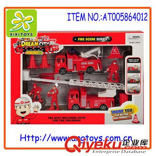 回力玩具 兒童玩具回力車(chē) 塑料玩具 消防車(chē)套裝 AT005864012