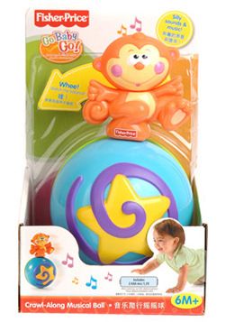 費(fèi)雪 Fisher Price  美泰芭比 費(fèi)雪zp M4045  費(fèi)雪牌音樂(lè)爬行搖搖球