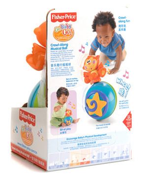 費(fèi)雪 Fisher Price  美泰芭比 費(fèi)雪zp M4045  費(fèi)雪牌音樂(lè)爬行搖搖球