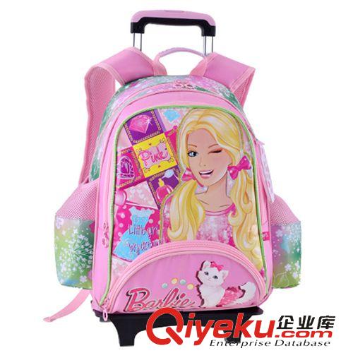 迪士尼 Disney  Barbie 芭比公主 煥彩芭比系列兒童拉桿時尚書包ZD270843原始圖片2
