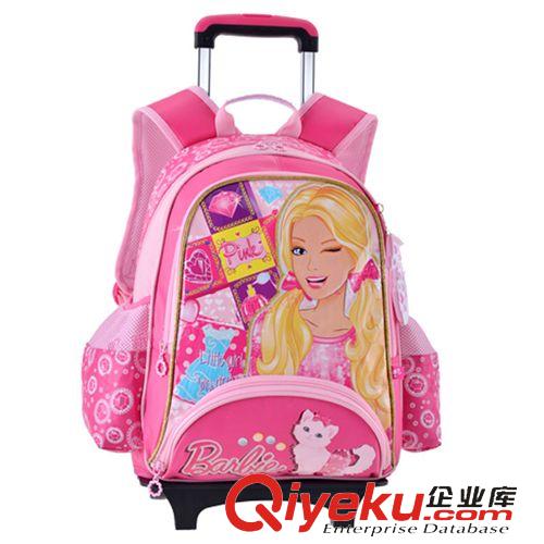 迪士尼 Disney  Barbie 芭比公主 煥彩芭比系列兒童拉桿時尚書包ZD270843原始圖片3