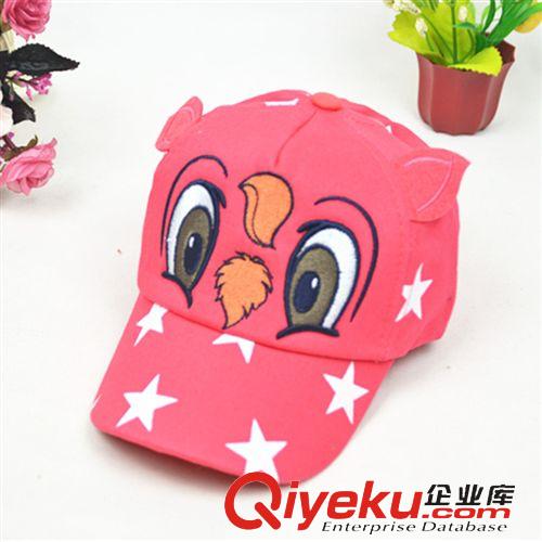 2015年新品寶寶 2015新款眼鏡兒童帽子 五星春款耳朵棒球帽子布帽原始圖片3