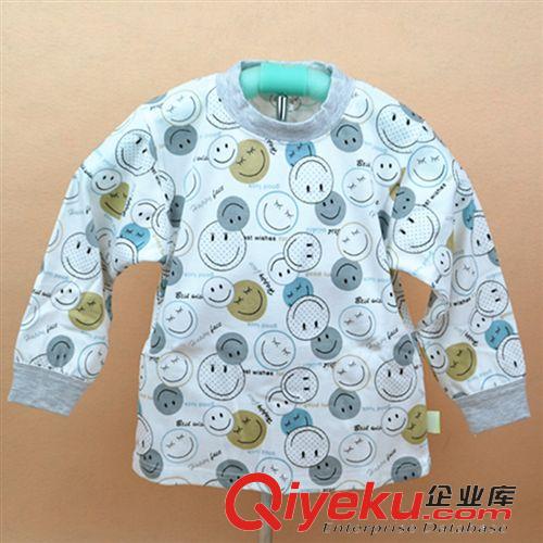 寶寶服飾 童裝區  廠家供應 春秋款寶寶內衣 兒童單件秋衣 純棉圓領上衣原始圖片2