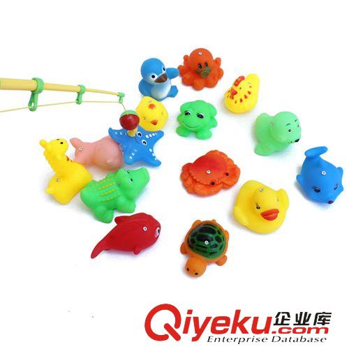 2014年新品 搪膠捏叫動(dòng)物磁性釣魚套裝 幼兒園小朋友圣誕節(jié)創(chuàng)意禮物親子游戲