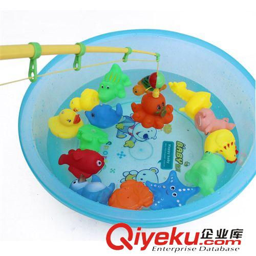 2014年新品 搪膠捏叫動(dòng)物磁性釣魚套裝 幼兒園小朋友圣誕節(jié)創(chuàng)意禮物親子游戲