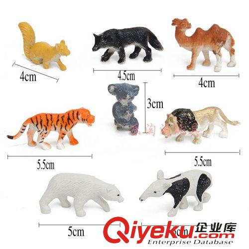 一件代發 野生森林動物模型仿真塑料玩具老虎狼狗等8只套裝元旦節禮物批發原始圖片3