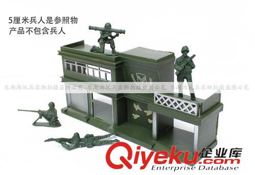 軍事玩具 大炮樓 帳篷 沙袋 U型掩體 路標(biāo)路障旗幟7件套軍事沙盤(pán)場(chǎng)景模型