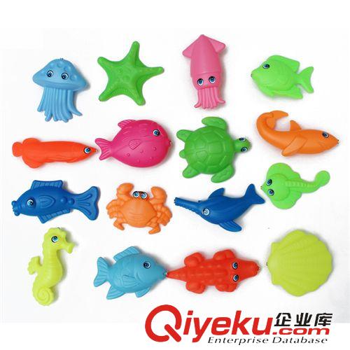 釣魚玩具 雙面立體浮水海洋生物 磁性散裝釣魚兒童公園玩具批發(fā) 廠家直銷原始圖片2