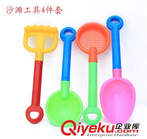 沙灘玩具 玩沙工具4件套 塑料耙子鏟子 決明子攤沙灘兒童玩具 廠家直銷批發(fā)