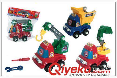益智玩具 拆裝組裝工程車(chē) 挖土車(chē)吊車(chē)翻斗車(chē)兒童益智DIY玩具鍛煉動(dòng)腦動(dòng)手原始圖片2