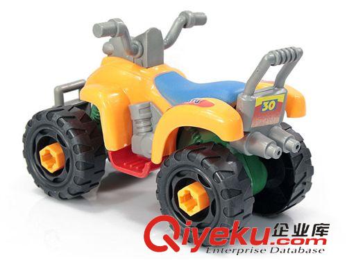 益智玩具 兒童DIY玩具 益智動手拆裝拼裝 四輪摩托車送幼兒園小朋友 250g原始圖片2